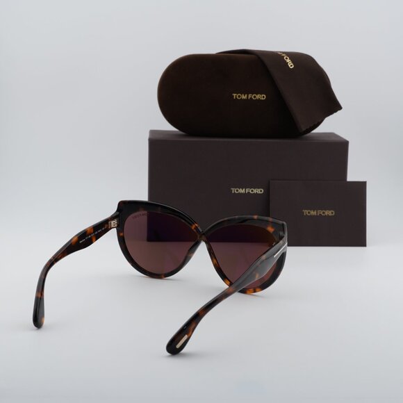 Tom Ford Beatrice FT1196 52E Butterfly Sunglasses - Havana/Brown